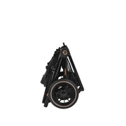 Bella Shiny Black & Gold Stroller