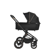 Bella Shiny Black & Gold Stroller