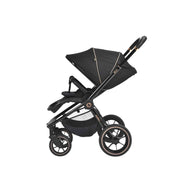 Bella Shiny Black & Gold Stroller