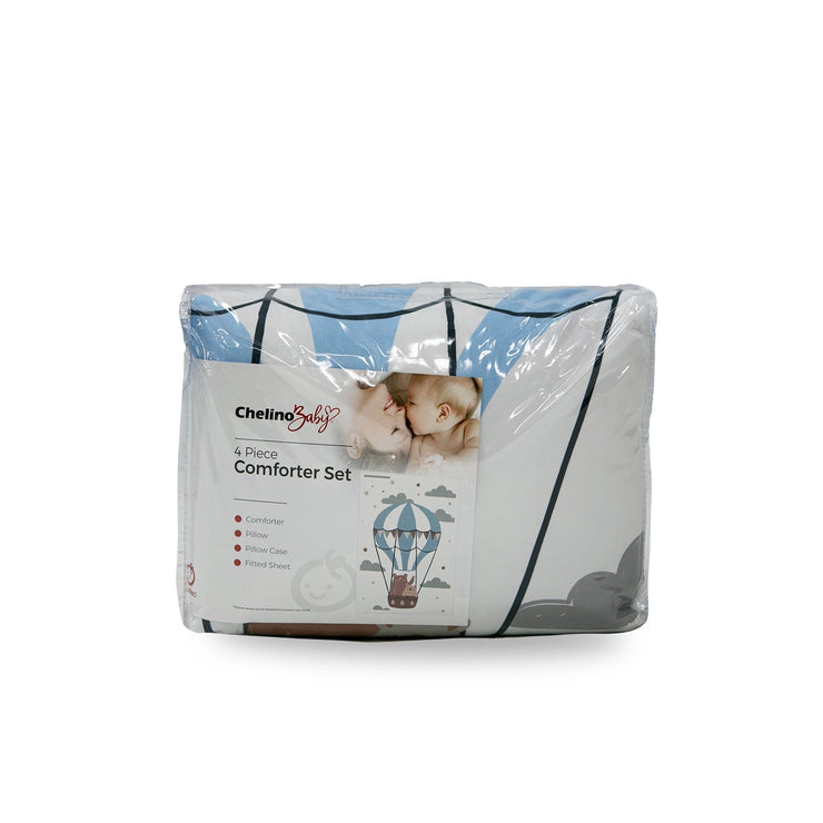 Comforter 4 Piece Cot Set - Hot Air Balloon