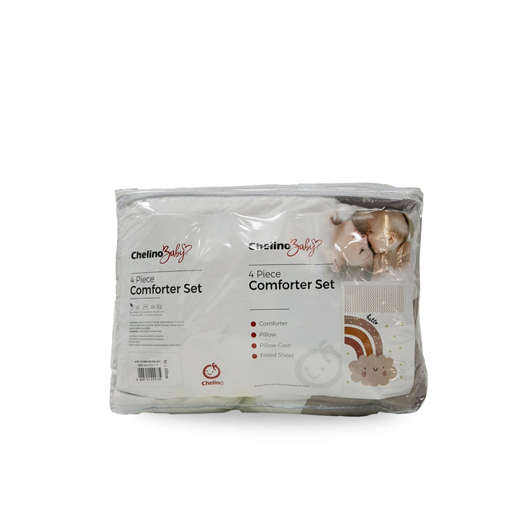Comforter 4 Piece Cot Set - Cloud