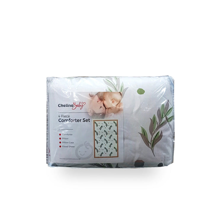 Comforter 4 Piece Cot Set - Leaf