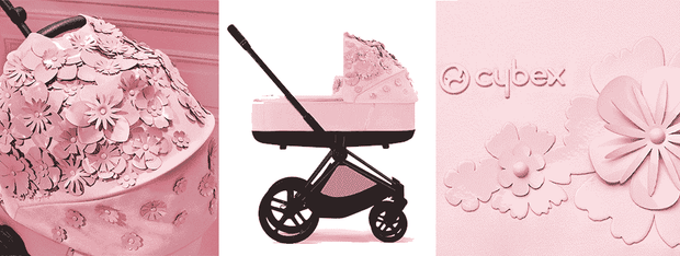 PRIAM Lux Gen 4 Simply Flowers Carry Cot - Pale Blush