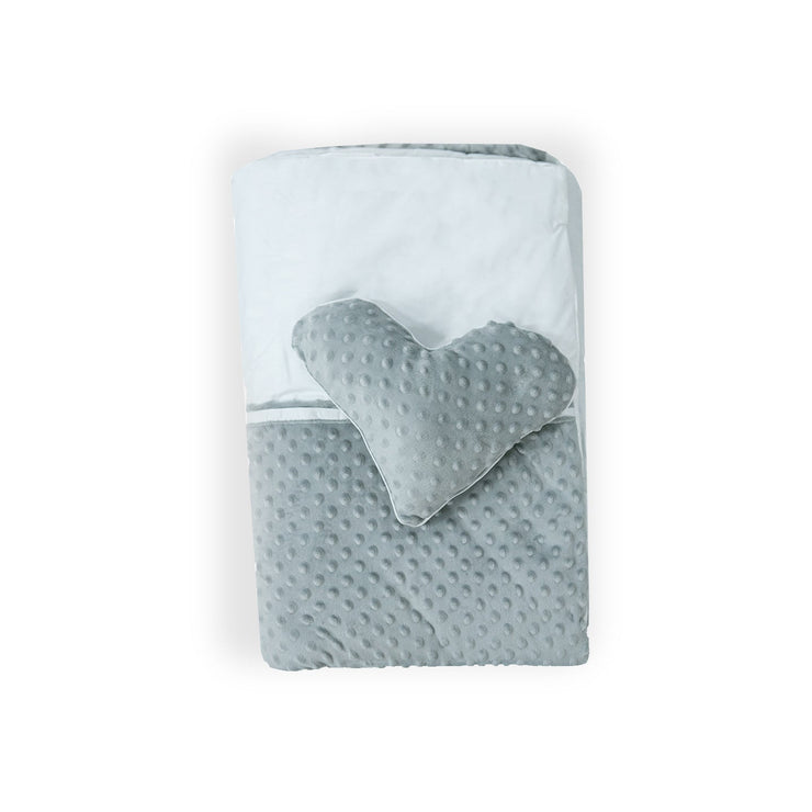 Grey & White Selina Cot Bedding Set