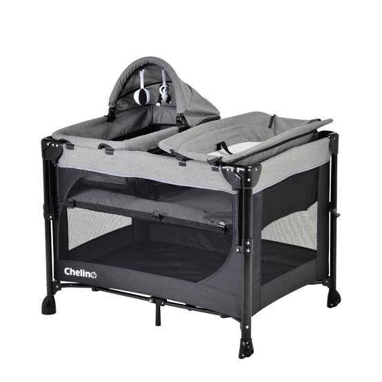 Chelino Tiffany Lux II Co-Sleeper Camp Cot with Mattress