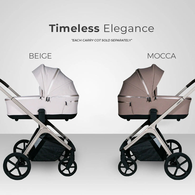 Lunar II Stroller & Carry Cot Travel System - Mocca