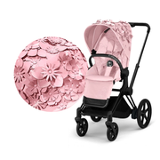 PRIAM Lux Gen 4 Simply Flowers Carry Cot - Pale Blush