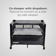 Chelino Tiffany Lux II Co-Sleeper Camp Cot with Mattress