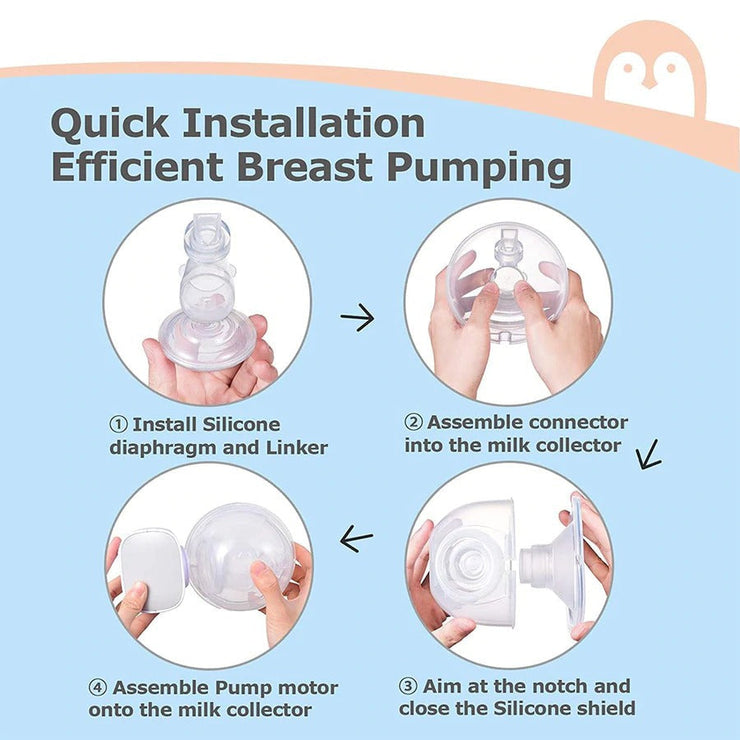 Silent Wearable Breast Pump - White