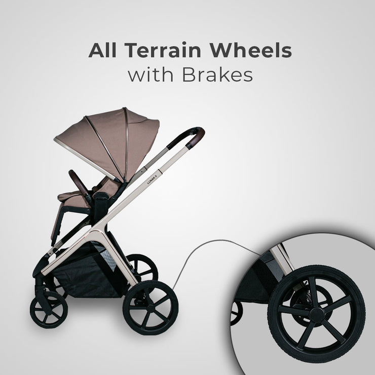 Lunar II Stroller & Carry Cot Travel System - Mocca